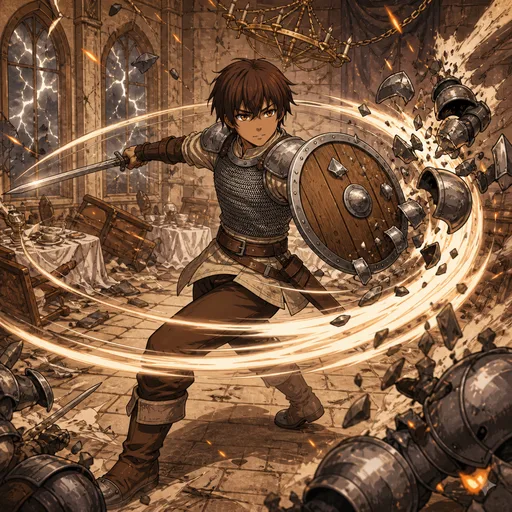 Guerrier en plein combat