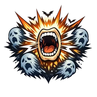 Illustration de Cri intimidant
