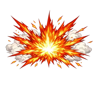 Illustration de Explosion brûlante